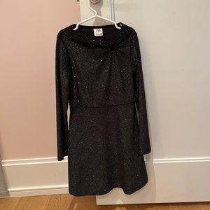 Zara Girls Black Sparkly Dress Size 9